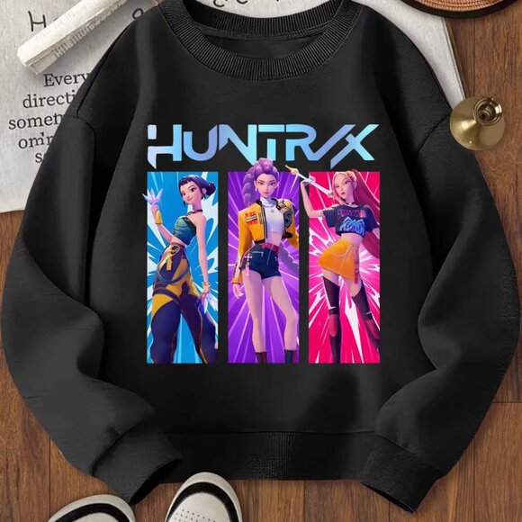 NEW Kids Kpop Demon Hunters Huntrix Sweater 11-12YR/Large - Picture 1 of 7